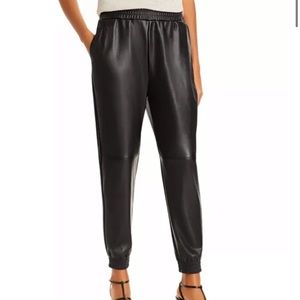 AQUA Fox Leather Joggers NWT
